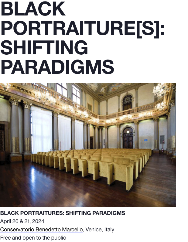 Black portraitures: shifting paradigms 2024 flyer